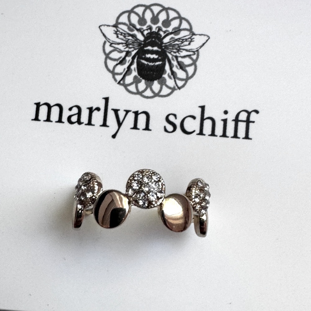 ✨One of a Kind Stunning Marlyn Schiff Disc Pave Adjustable Ring✨